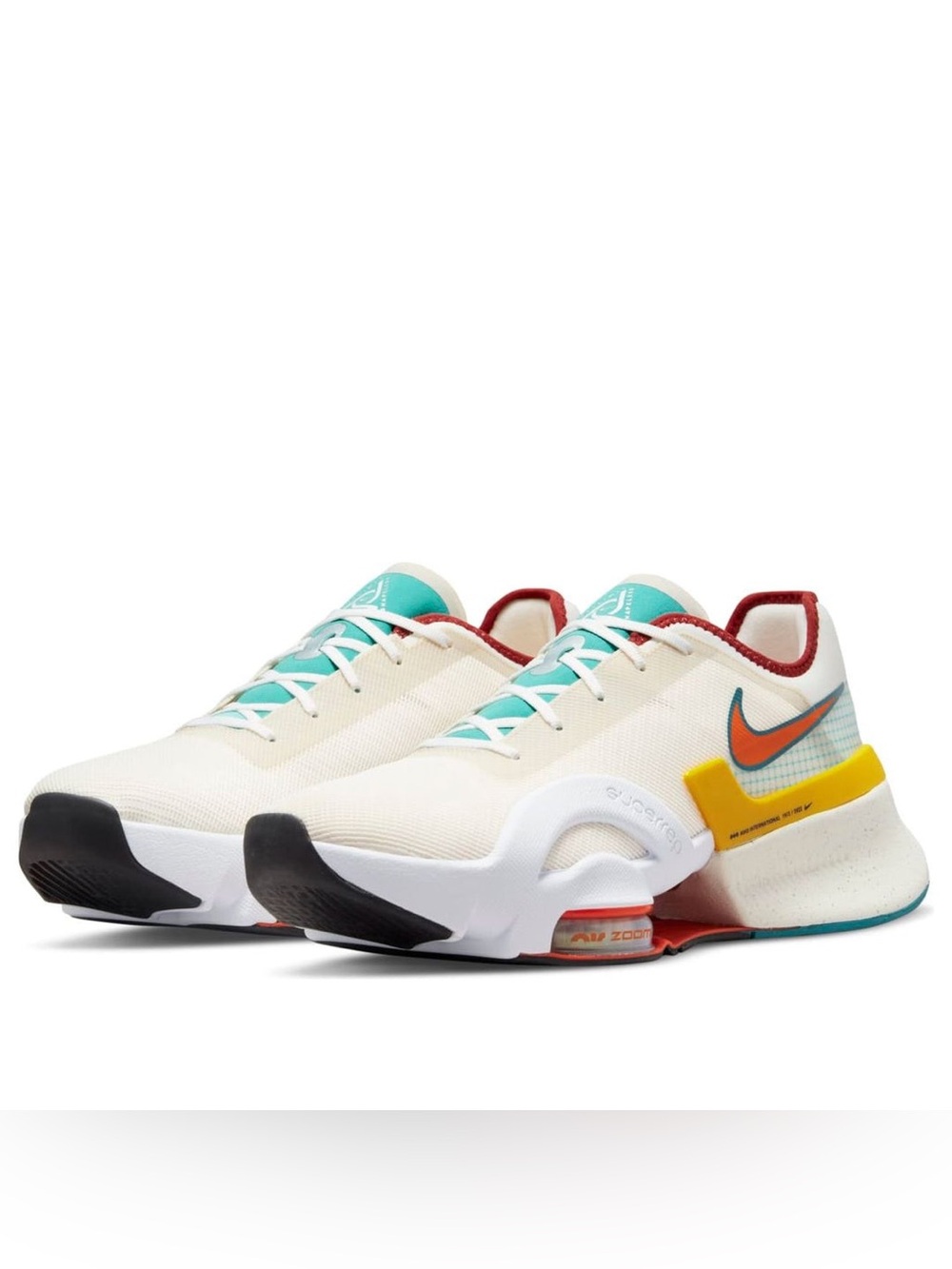 Nike Men’s Athletic Shoes - White, Teal, Yellow, Red, Black